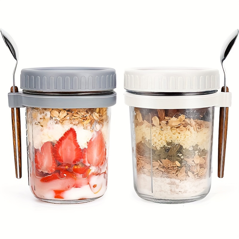 Food Storage Glass Set - Стеклянная чашка для овсяных пластин, 1