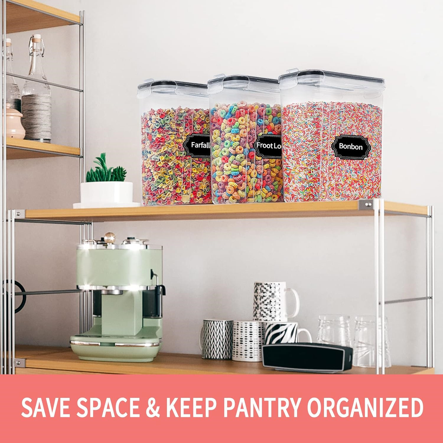 Food Storage Kitchen Container Set - Контейнеры для хранения зерновых 2,5 л