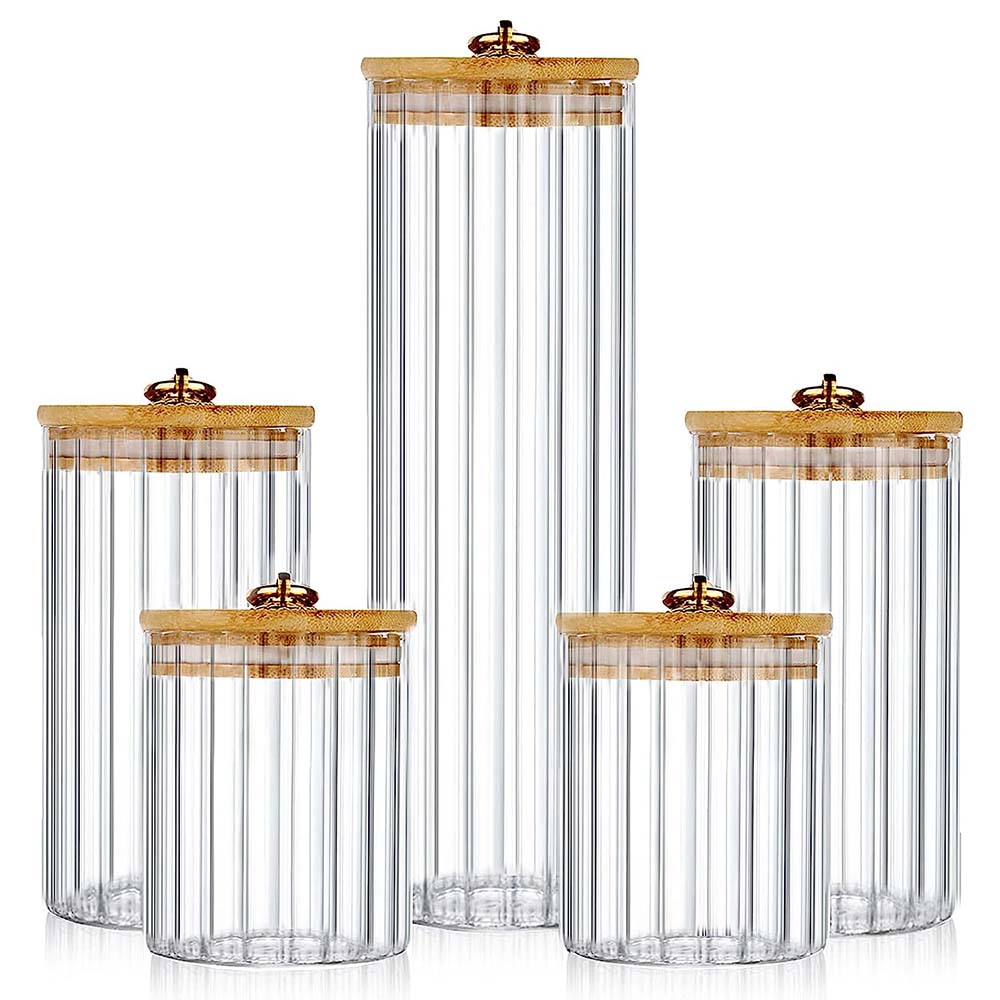 Food Storage Glass Set - Набор стеклянных банок для хранения, 3