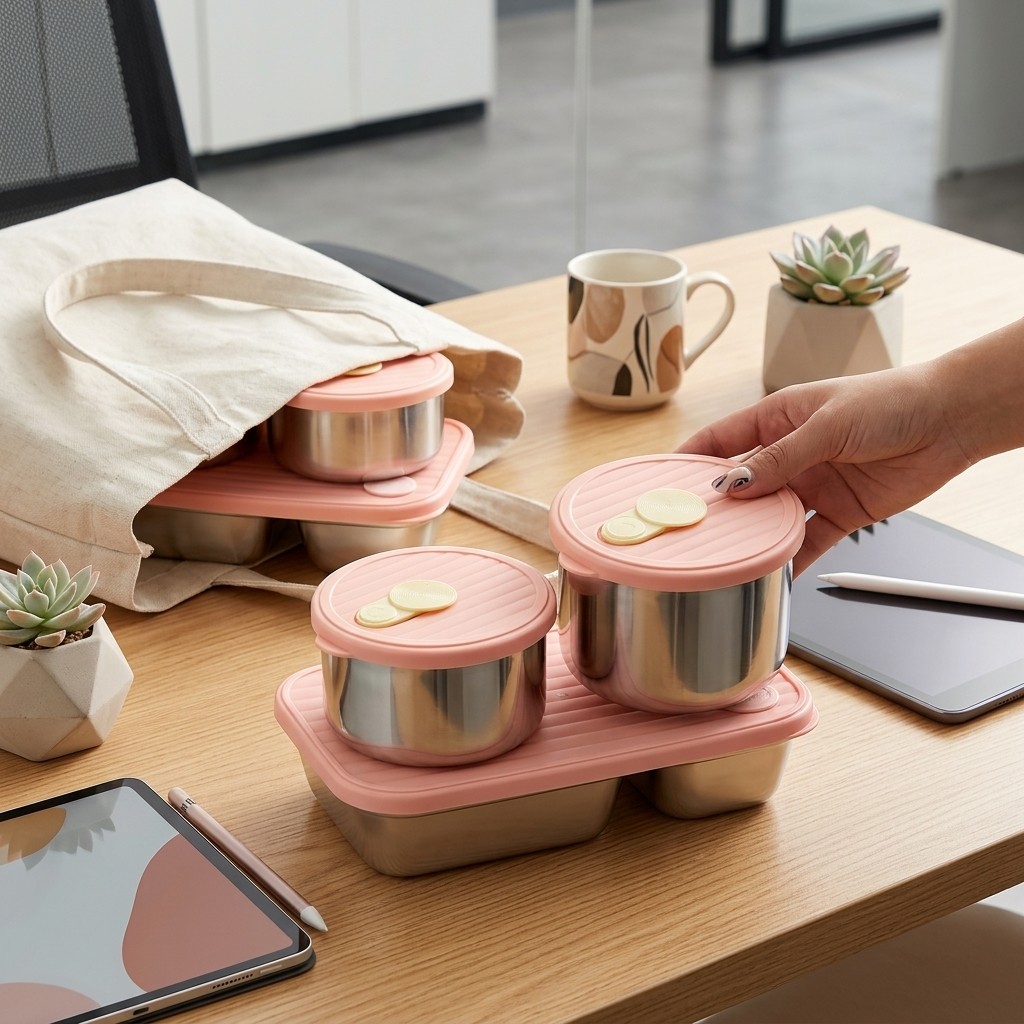 Food Storage Stainless Steel Containers - Набор ланч-боксов из нержавеющей стали 304,