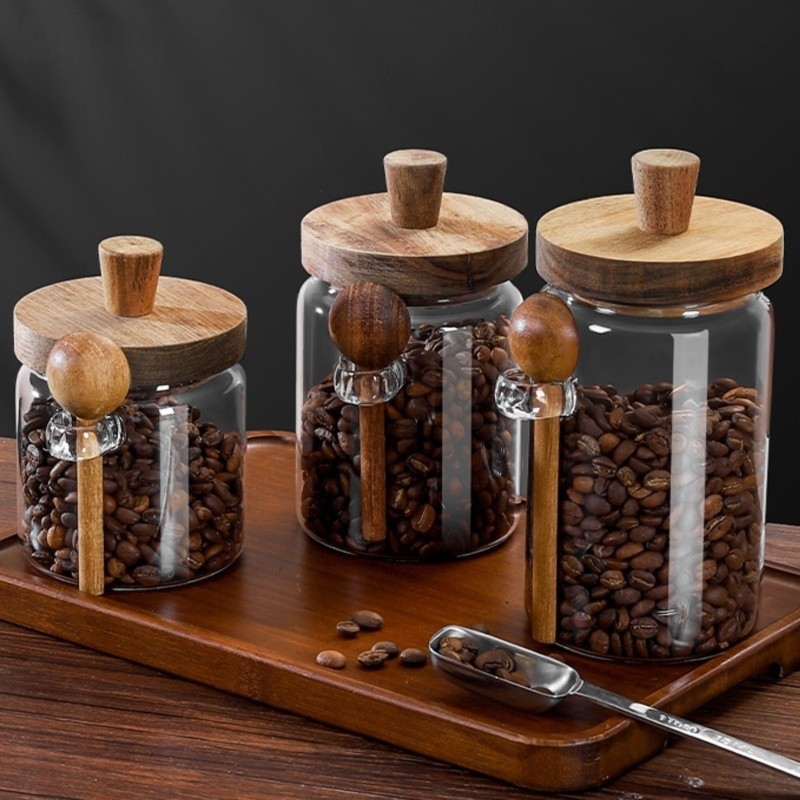 Food Storage Glass Set - Набор из 3 стеклянных банок ABJI