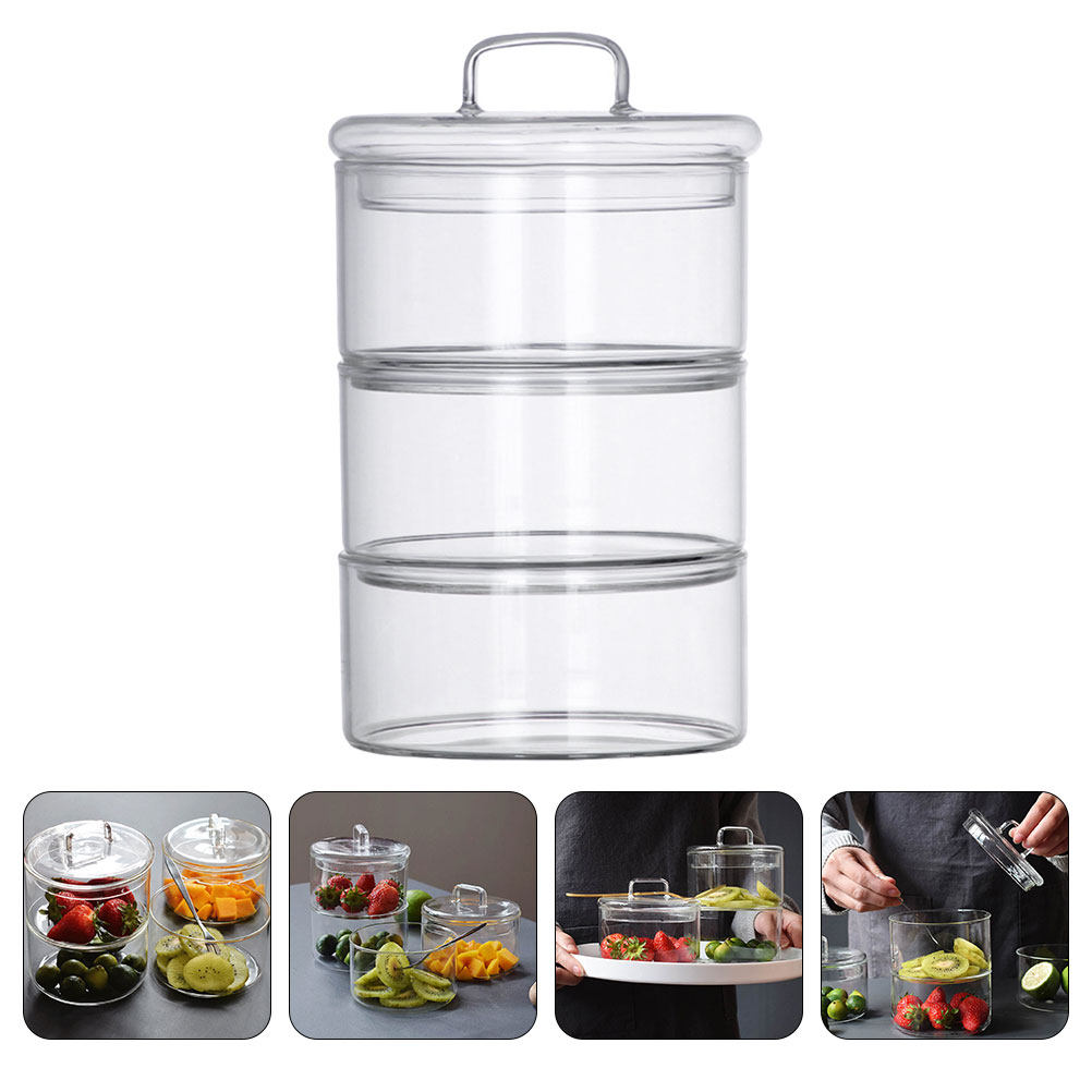 Food Storage Jar Glass - Набор из 1 прозрачной стеклянной миски