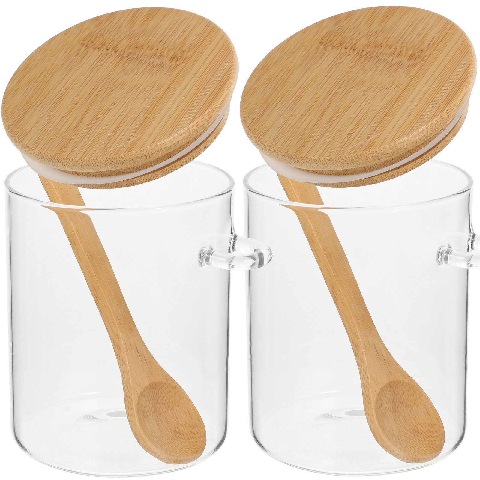 Food Storage Jar Glass - Набор из 2 прозрачных стеклянных банок