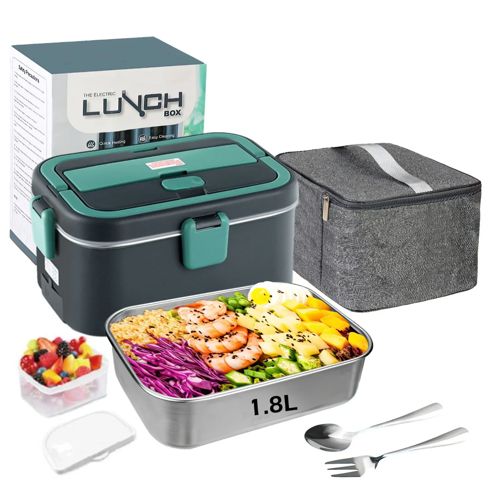 Food Storage For Camping - Электрический ланч-бокс, подогреватель еды, 1,8 л,