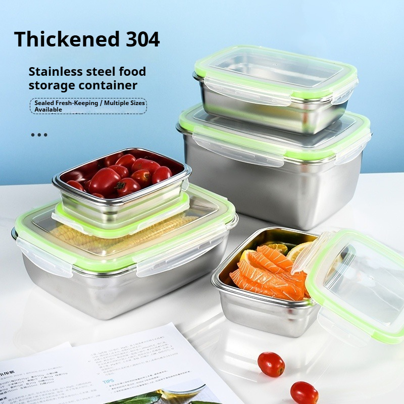 Food Storage Stainless Steel Containers - Набор ланч-боксов из нержавеющей стали 304