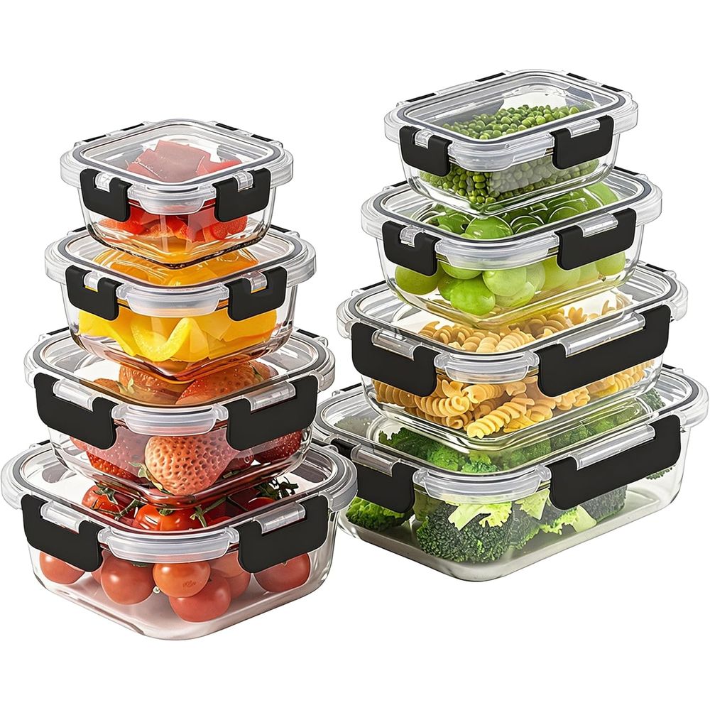 Набор из 8 предметов для хране – обзор и цена Food Storage Glass Set