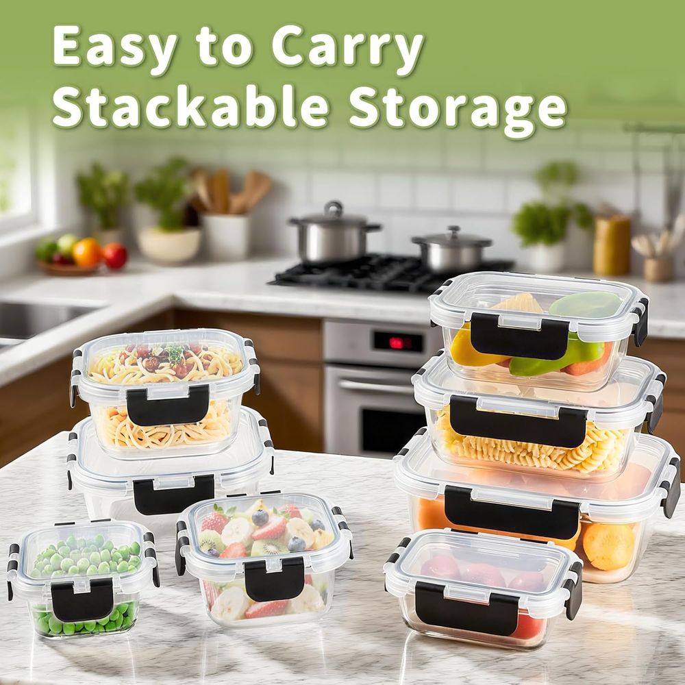 Набор из 8 предметов для хране – обзор и цена Food Storage Glass Set