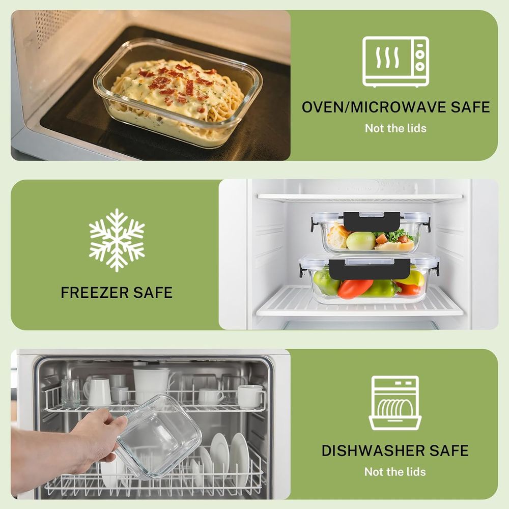 Набор из 8 предметов для хране – обзор и цена Food Storage Glass Set