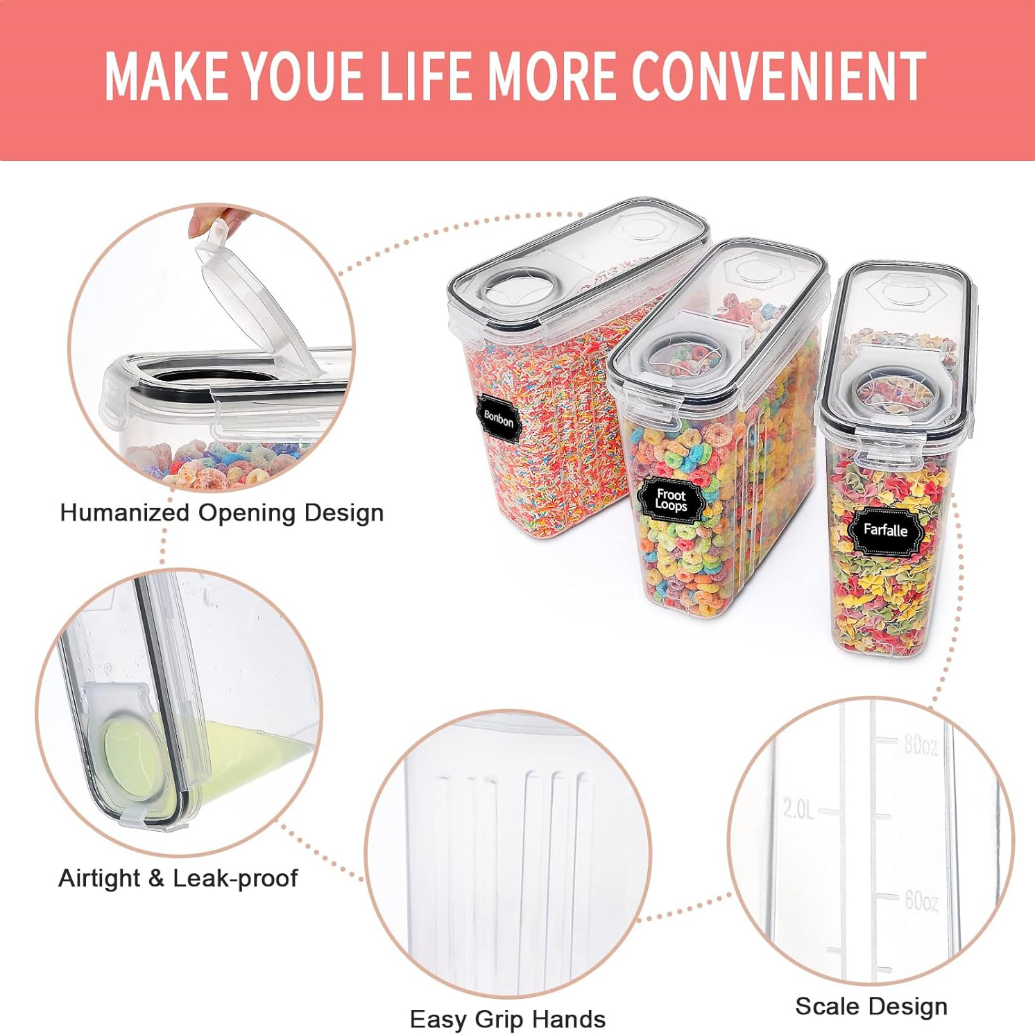 Контейнеры для хранения зернов – обзор и цена Food Storage Kitchen Container Set