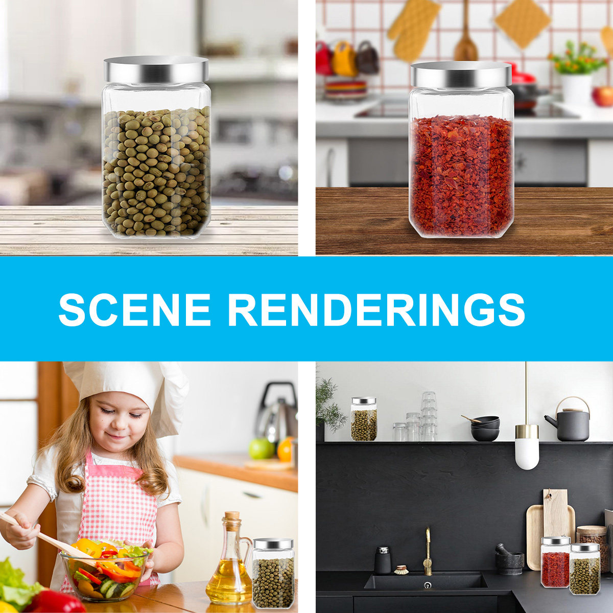 1 шт. стеклянная банка для хра – обзор и цена Food Storage Jar Glass