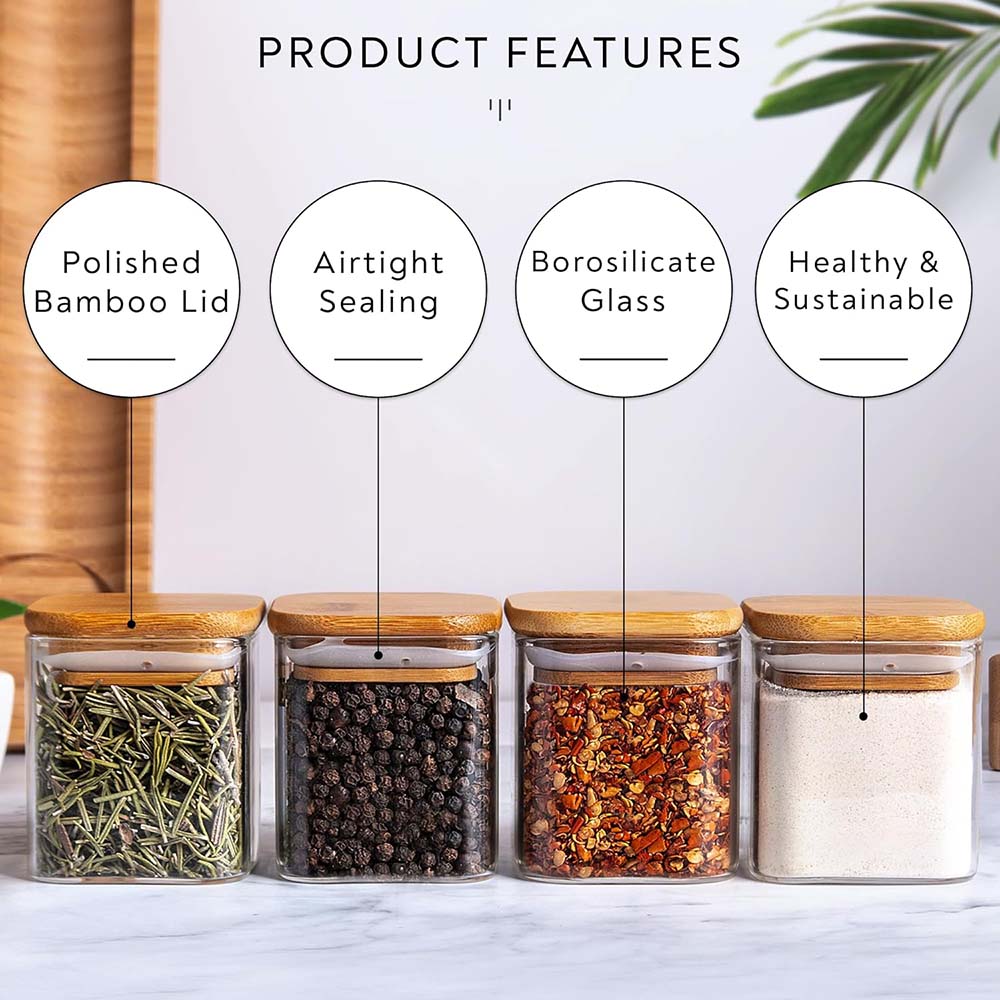 5oz Стеклянные Банки Набор с э – обзор и цена Food Storage Glass Set