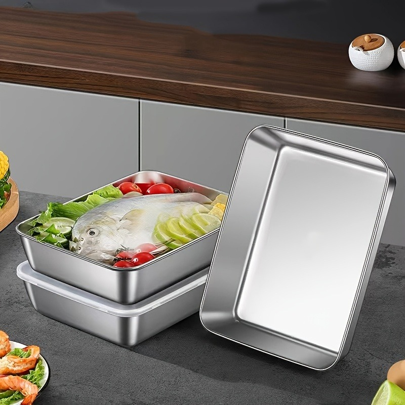 3/6 шт. прямоугольных контейне – обзор и цена Food Storage Stainless Steel Containers