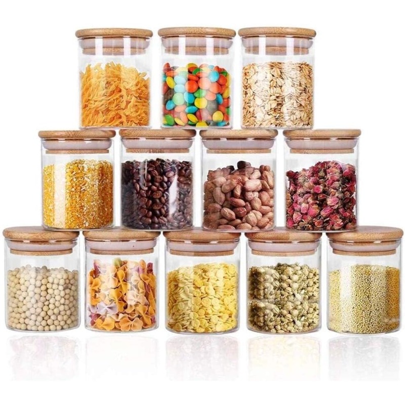 Набор из 12 стеклянных банок с – обзор и цена Food Storage Glass Set