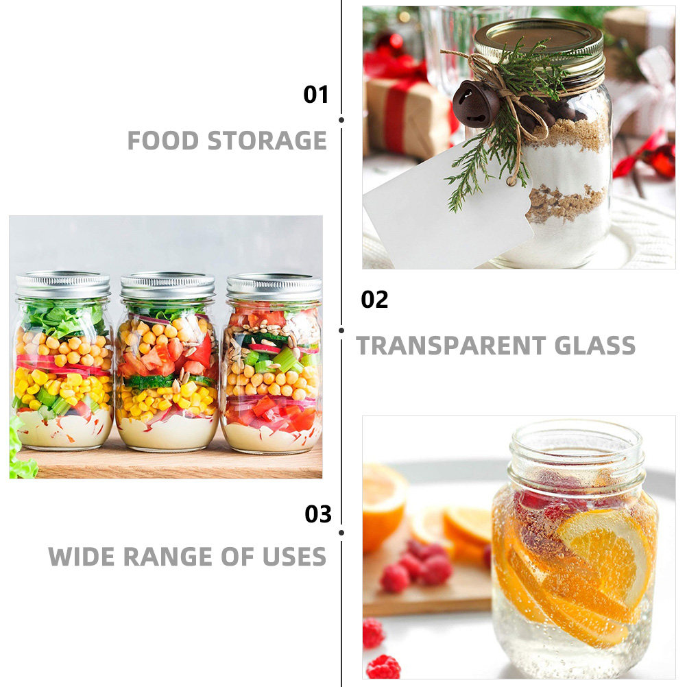 Набор из 6 прозрачных круглых  – обзор и цена Food Storage Jar Glass