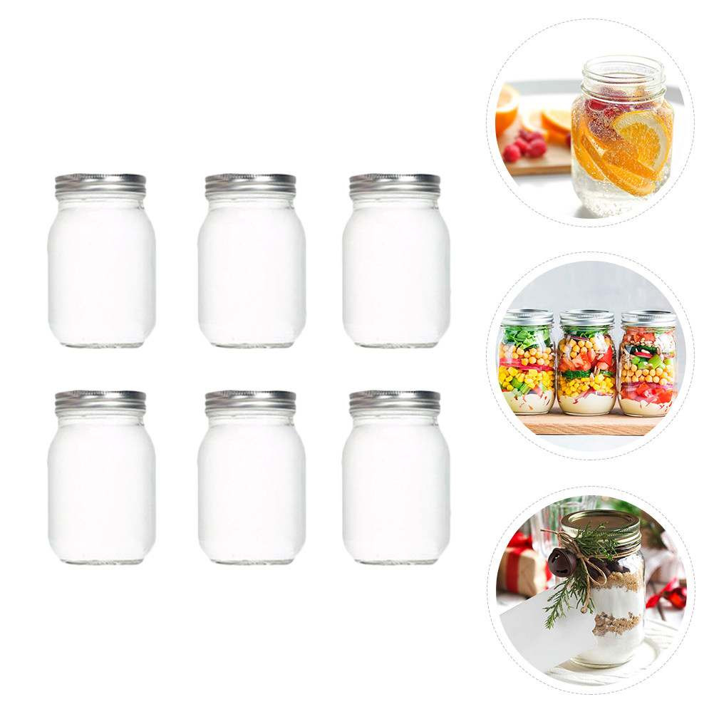 Набор из 6 прозрачных круглых  – обзор и цена Food Storage Jar Glass