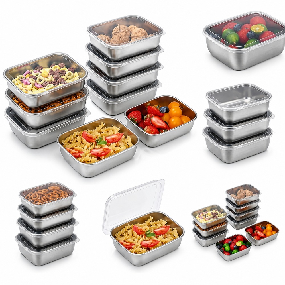 Набор из 6 герметичных контейн – обзор и цена Food Storage Stainless Steel Containers