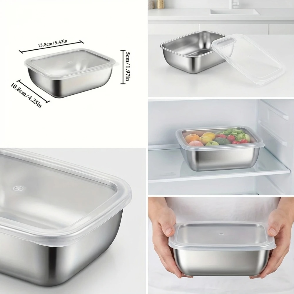 Набор из 6 герметичных контейн – обзор и цена Food Storage Stainless Steel Containers