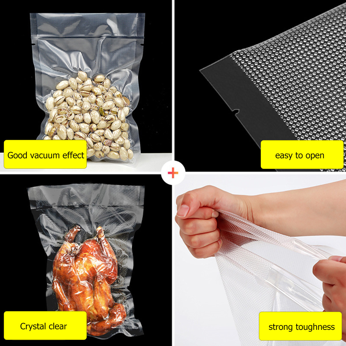 100 прозрачных пакетов для вак – обзор и цена Food Storage Usa