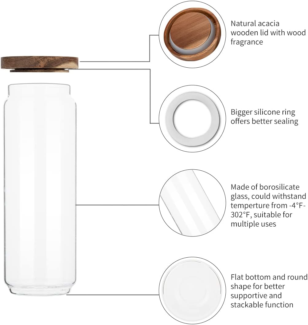 Набор из 4 стеклянных банок об – обзор и цена Food Storage Glass Set