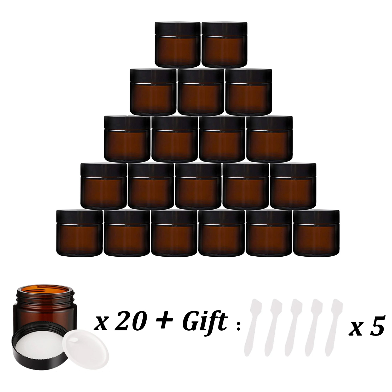 20 шт. маленькие янтарные стек – обзор и цена Food Storage Glass Set